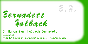 bernadett holbach business card